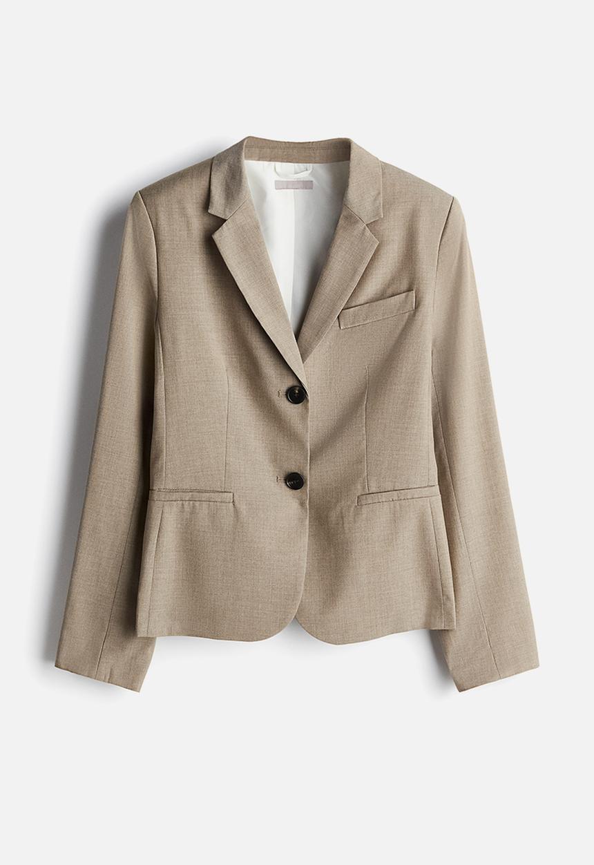 H&M - Fitted blazer - beige marl