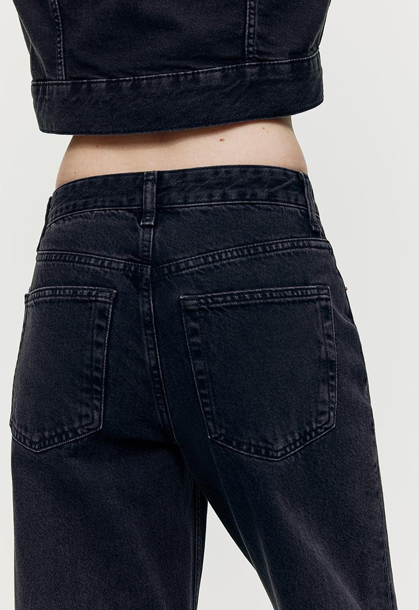 H&M - Wide jeans - black/washed out 