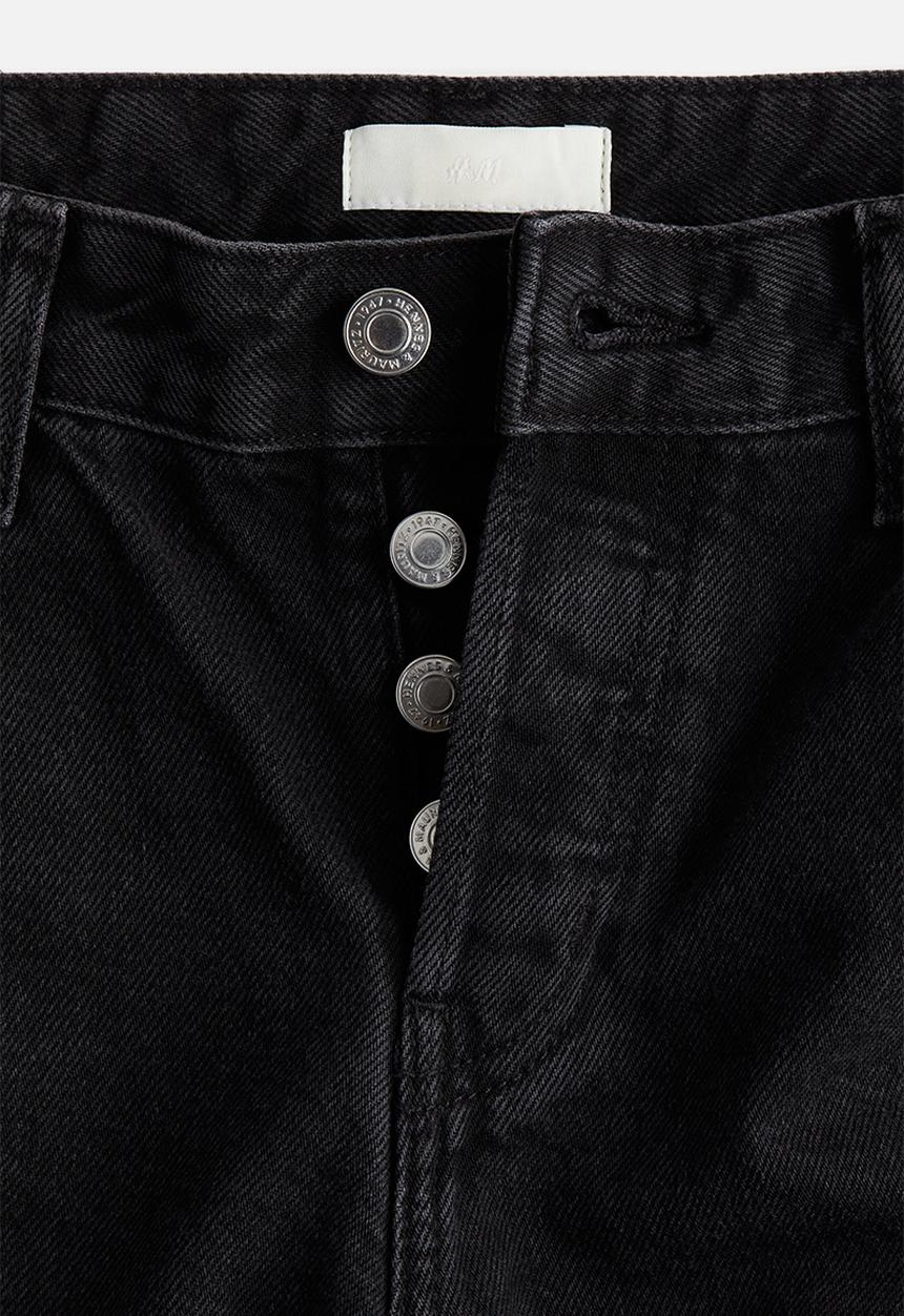 H&M - Wide jeans - black/washed out 