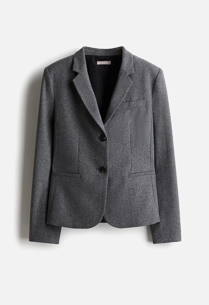 H&M - Fitted blazer - dark grey marl