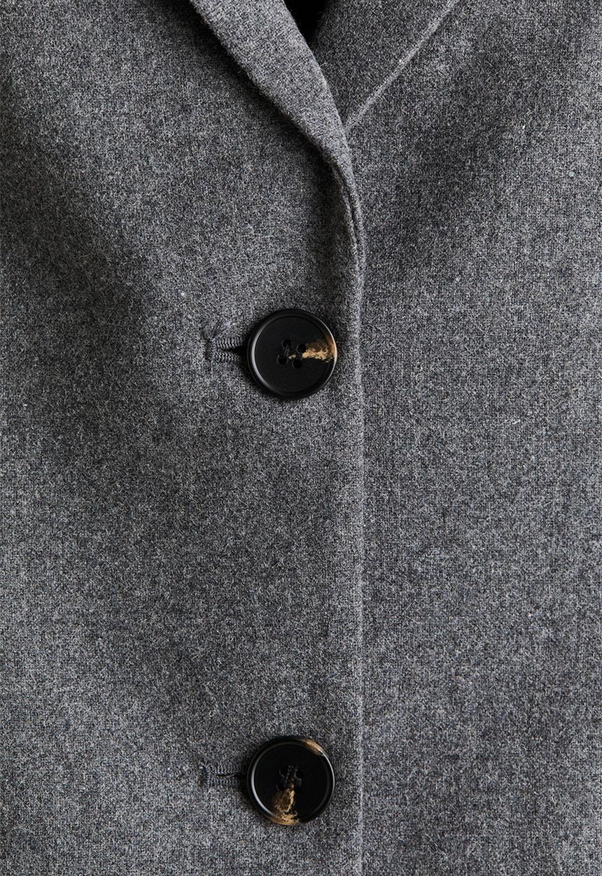 H&M - Fitted blazer - dark grey marl