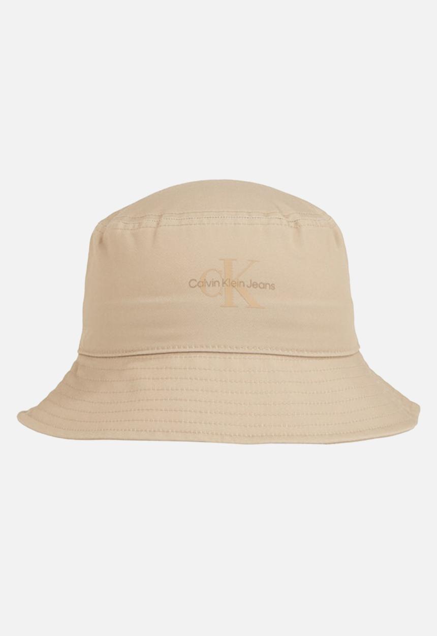 Calvin Klein - Mono logo print bucket hat - crockery
