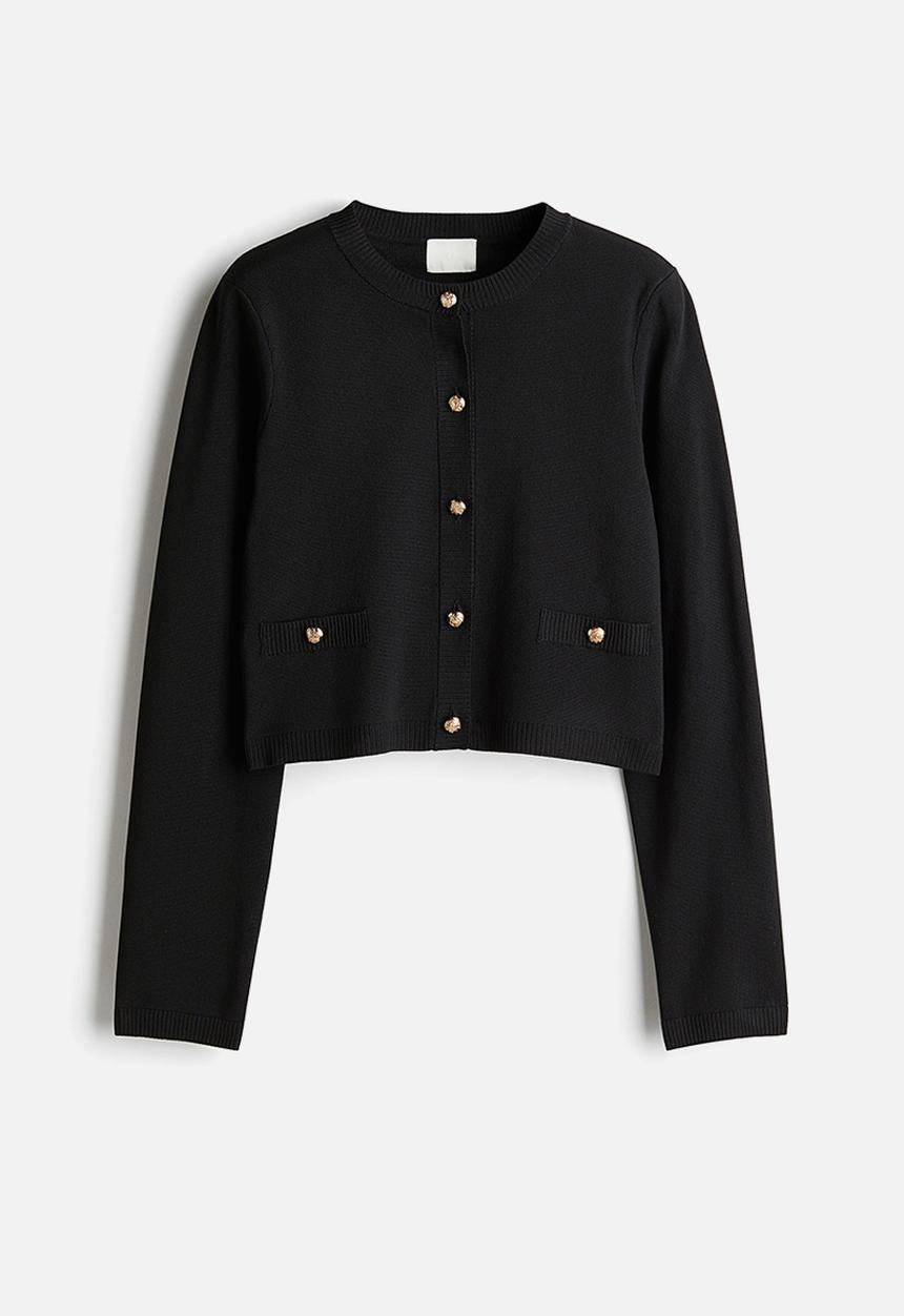 H&M - Fine-knit cardigan - black