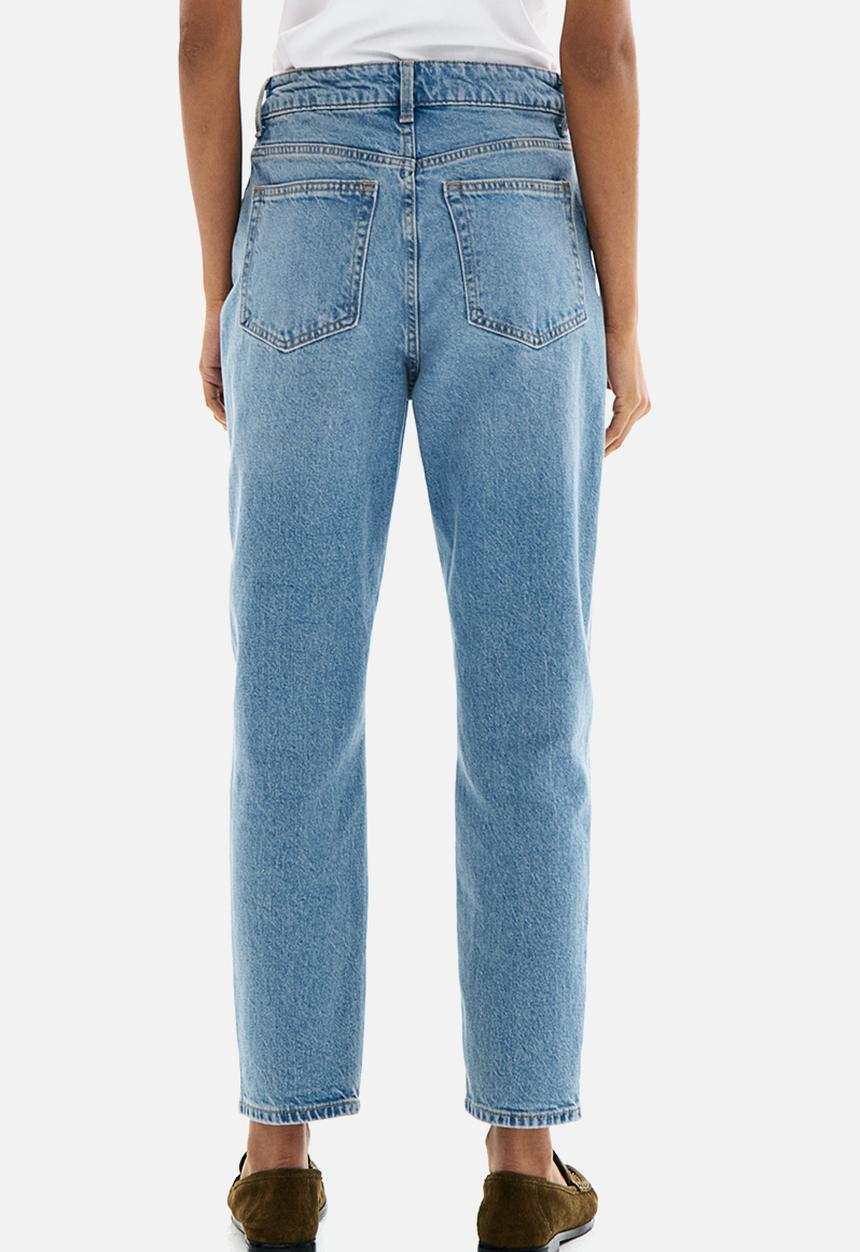 H&M - Slim mom high ankle jeans - pale denim blue