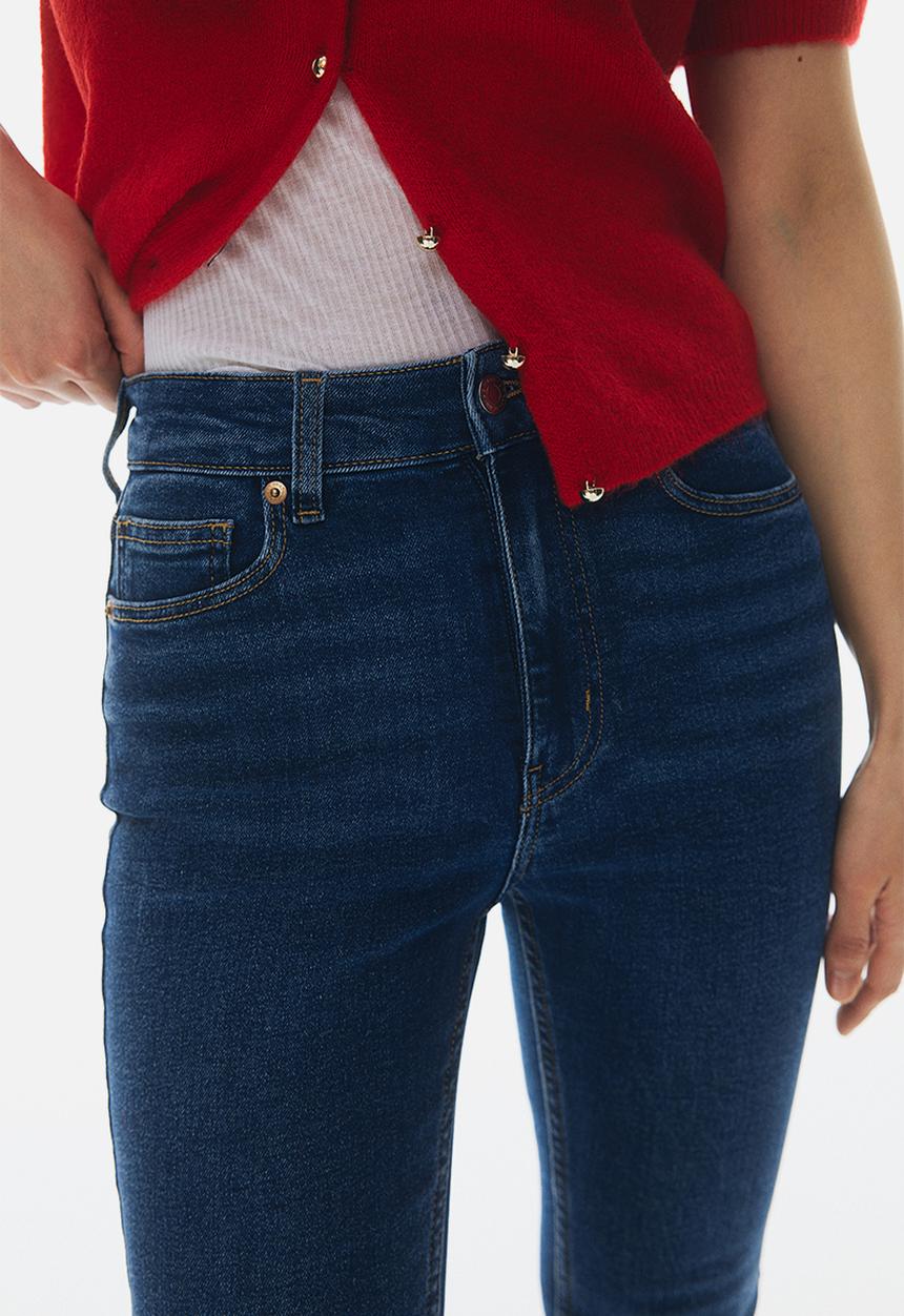 H&M - Skinny high jeans - dark denim blue