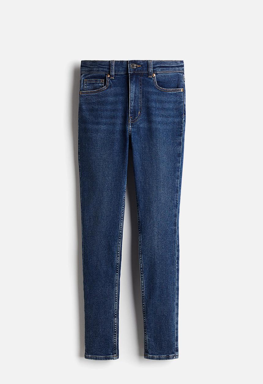 H&M - Skinny high jeans - dark denim blue