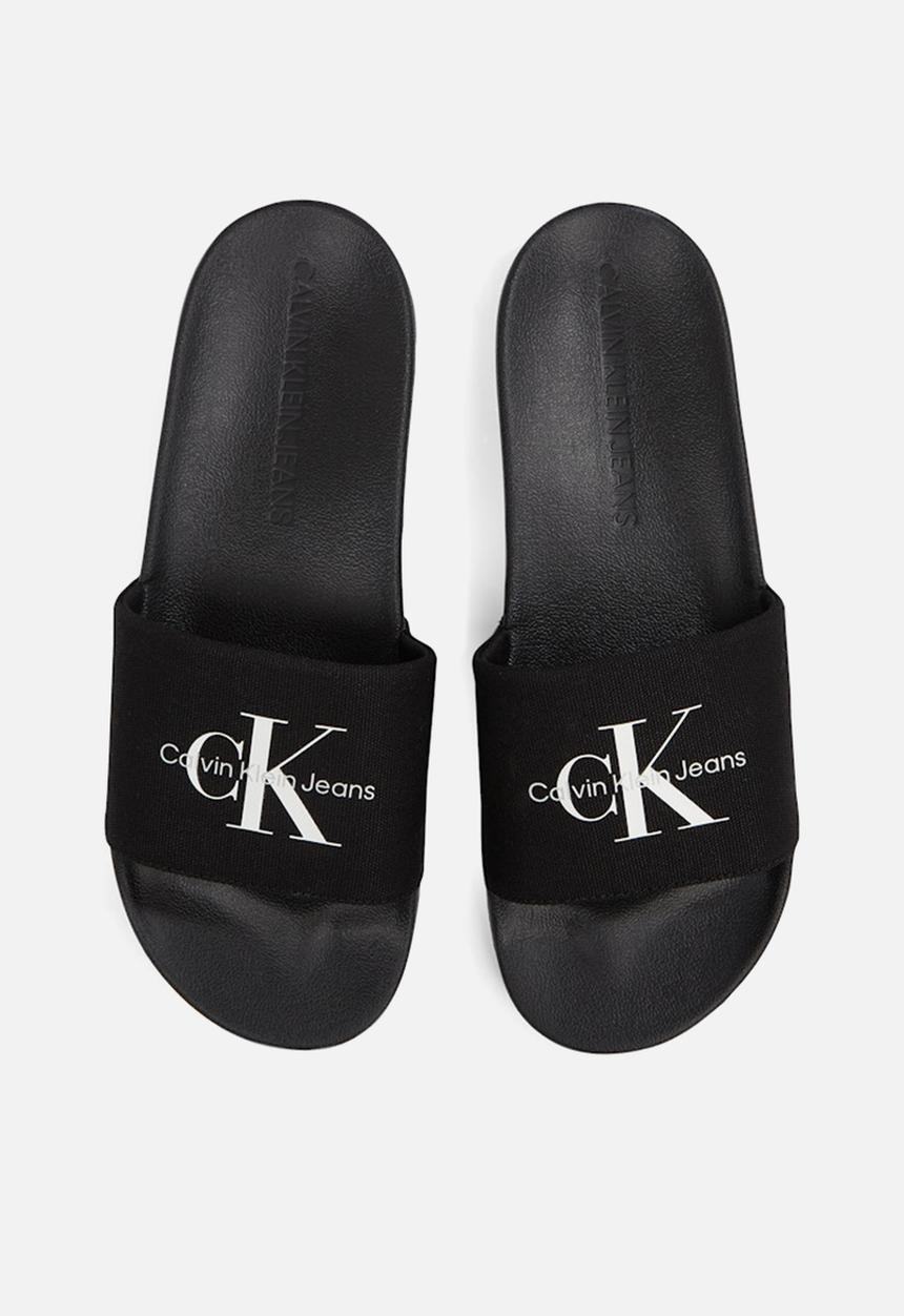 Calvin Klein - Slide monogram - black/bright white