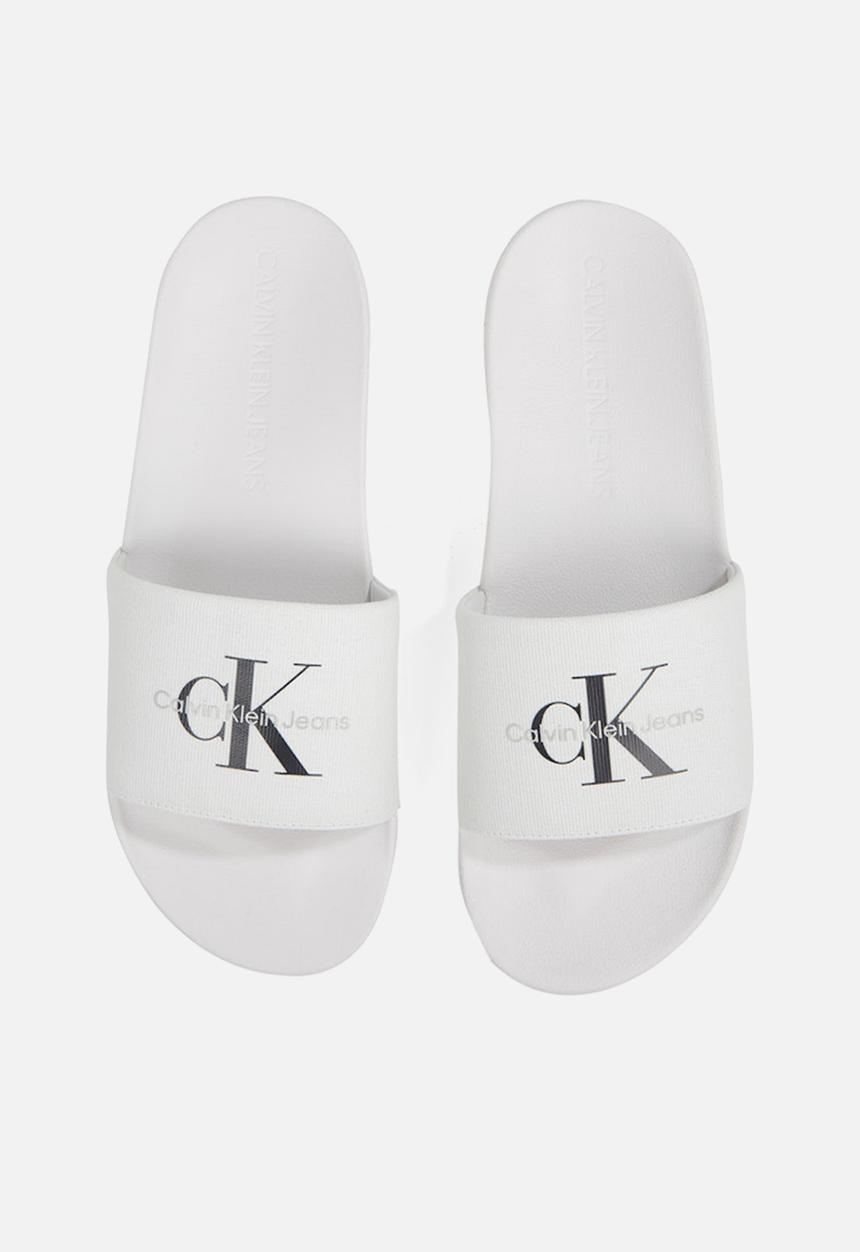 Calvin Klein - Slide monogram - bright white/black