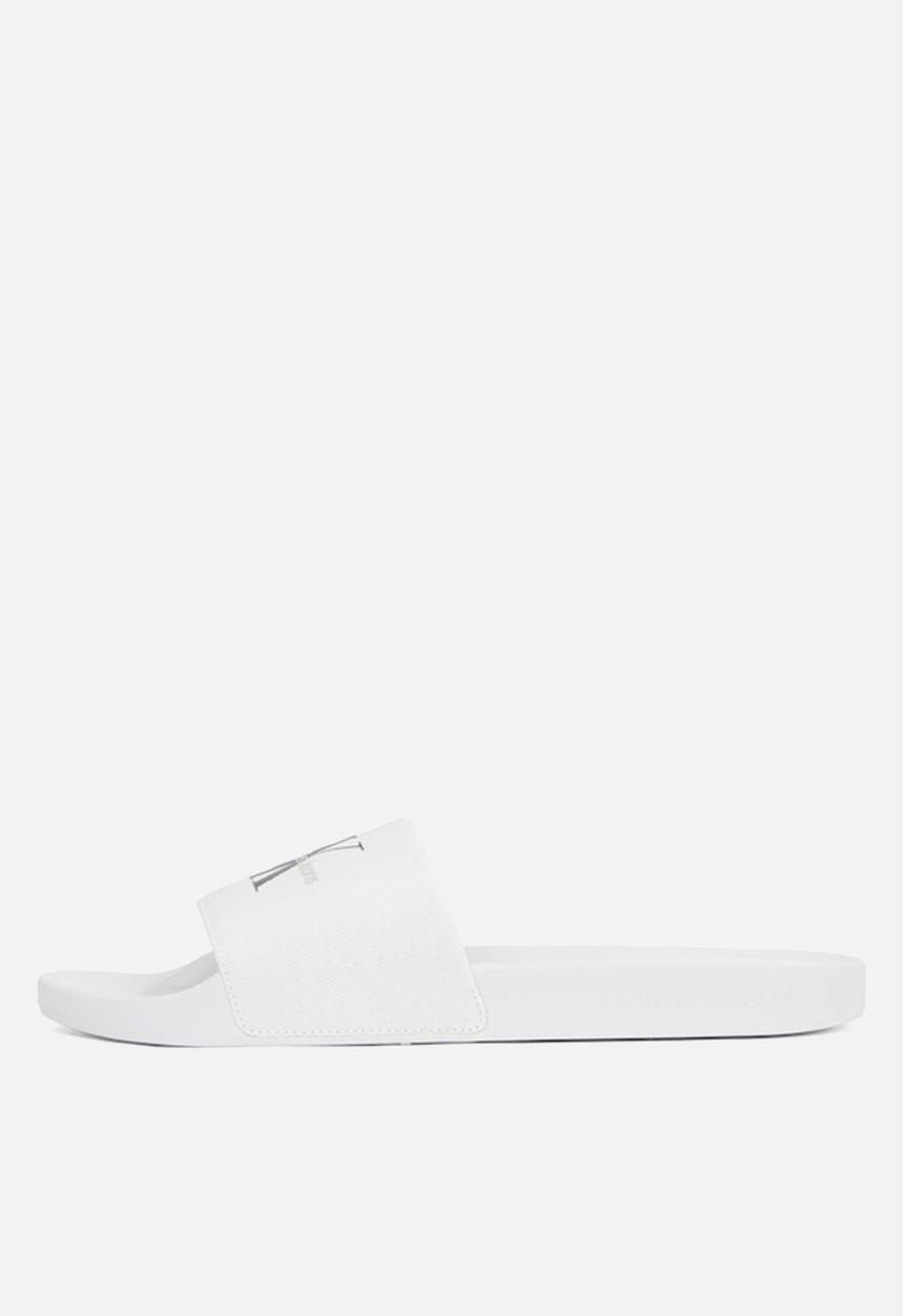 Calvin Klein - Slide monogram - bright white/black