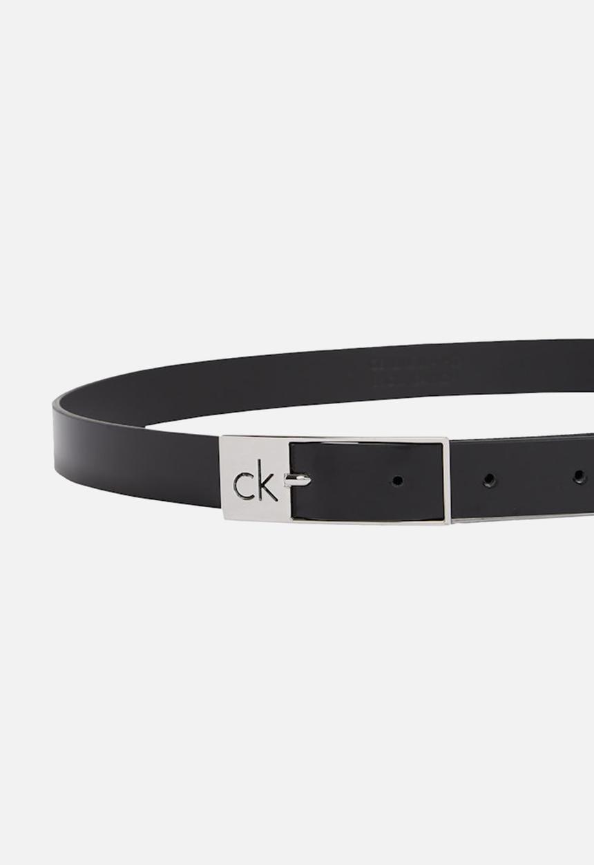 Calvin Klein - Ck cut square buckle 2.0 shiny - pvh black