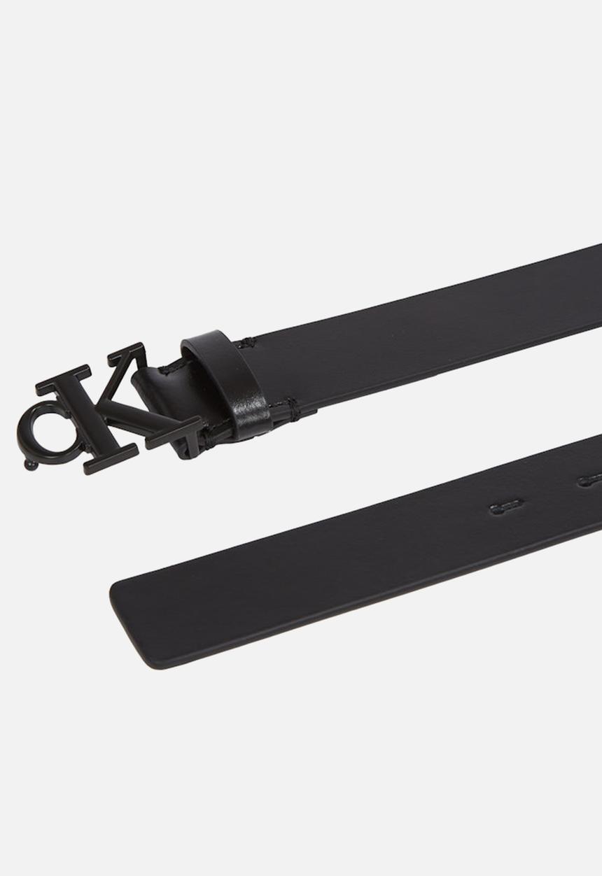Calvin Klein - Monogram tonal plaque belt 30mm - black