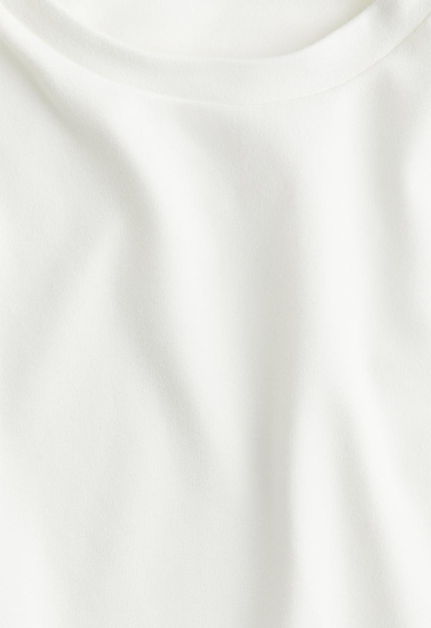 H&M - Fitted T-shirt - cream
