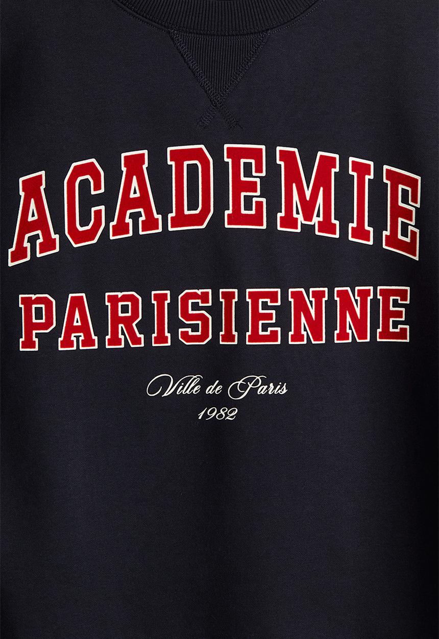 H&M - Text-motif sweatshirt - navy blue parisienne
