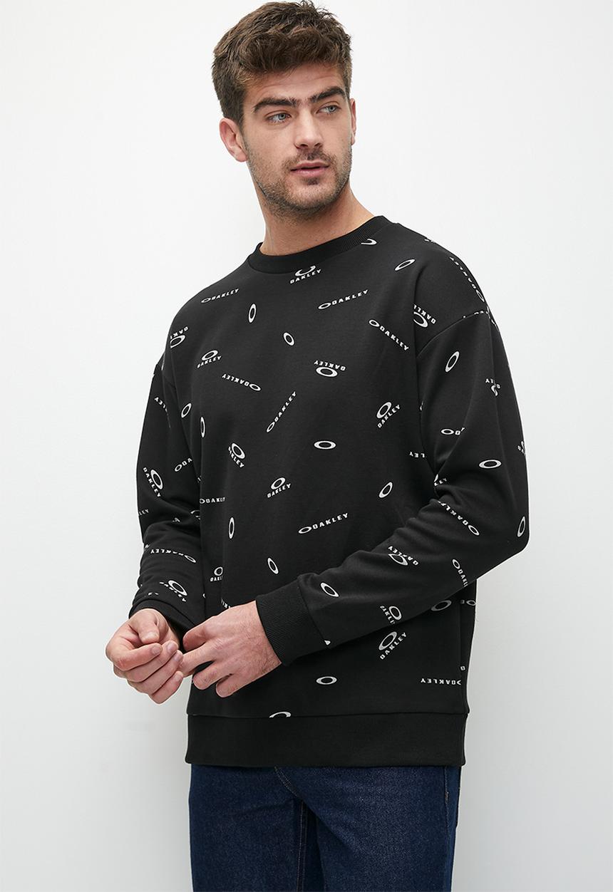 Oakley - Foundational Fleece Long Sleeve Crew 3.0 - Black Print