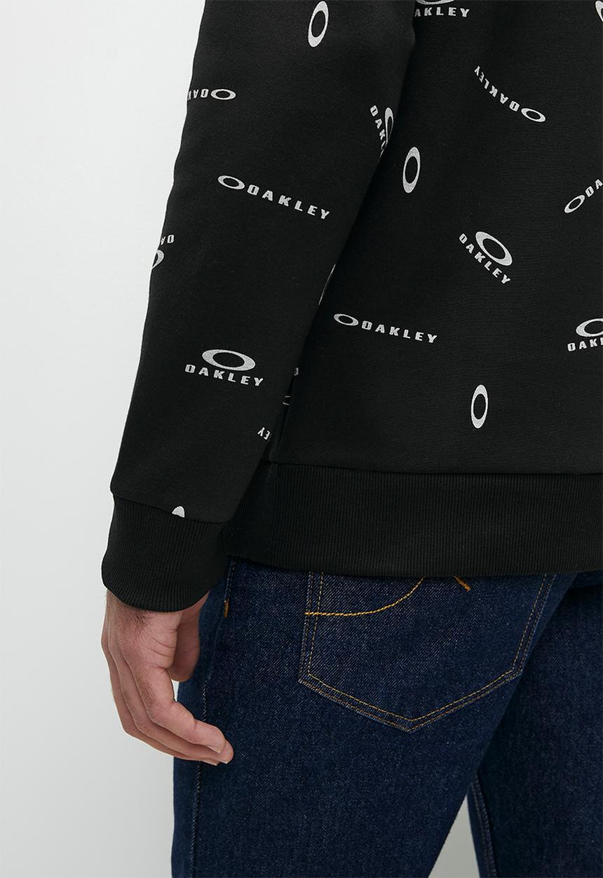 Oakley - Foundational Fleece Long Sleeve Crew 3.0 - Black Print