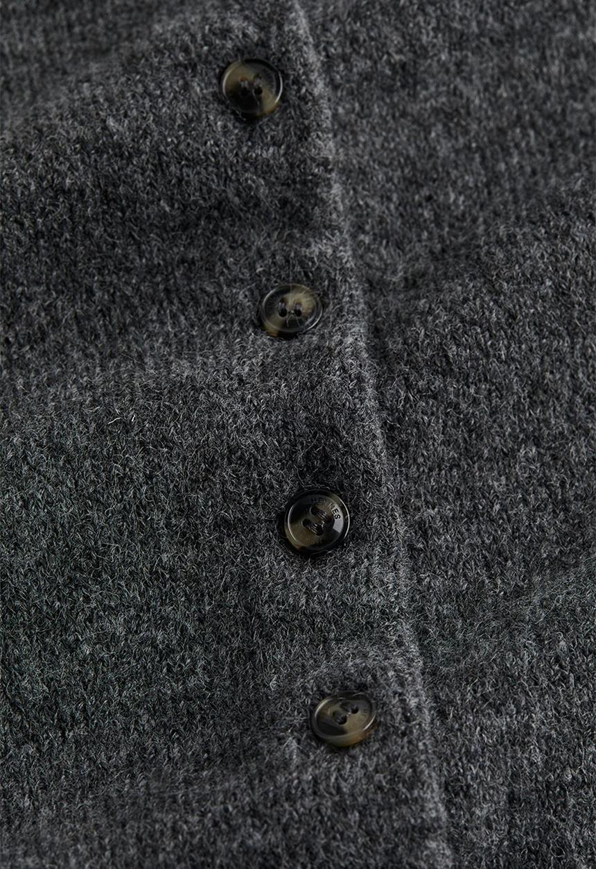 H&M - Knitted cardigan - dark grey marl