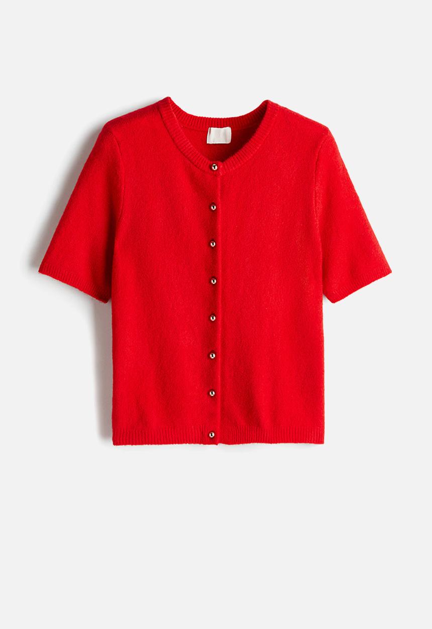H&M - Knitted cardigan - red