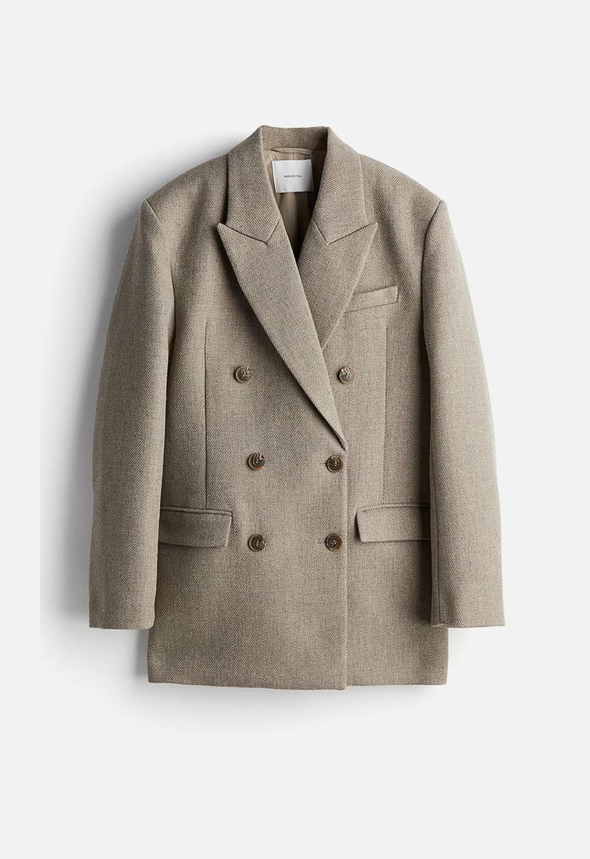 H&M - Oversized blazer - beige marl 