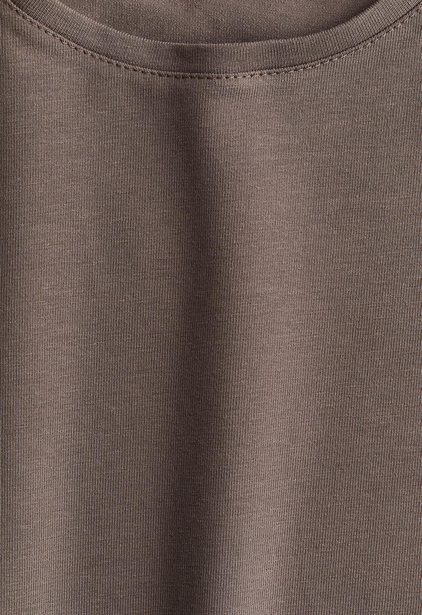 H&M - Fitted T-shirt - dark greige 