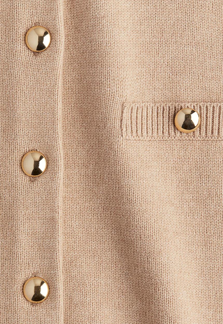 H&M - Button-detail cardigan - beige