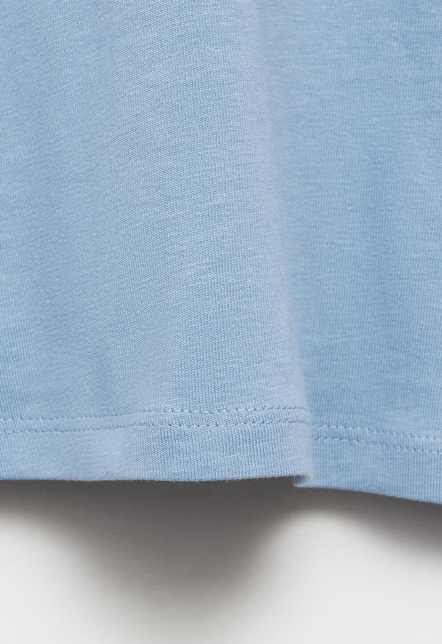 MANGO - T-shirt cut out l - light pastel blue