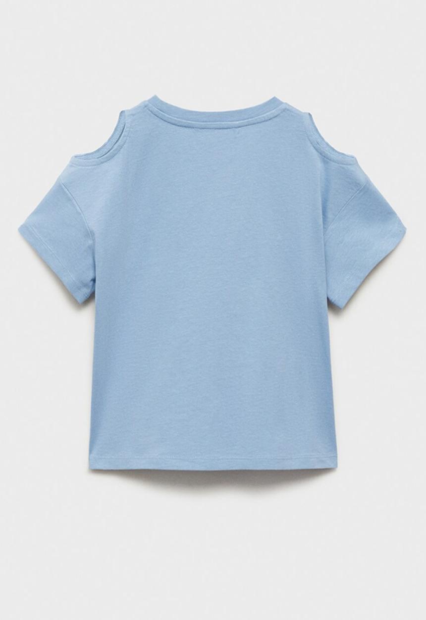 MANGO - T-shirt cut out l - light pastel blue
