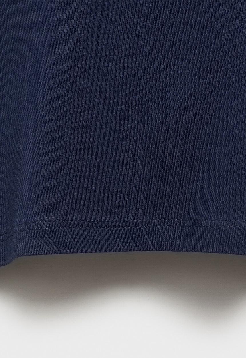 MANGO - T-shirt cut out l - navy