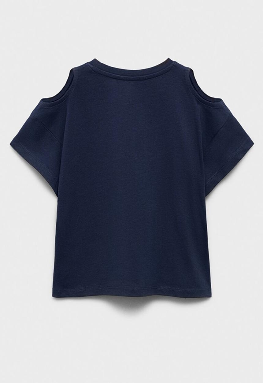 MANGO - T-shirt cut out l - navy