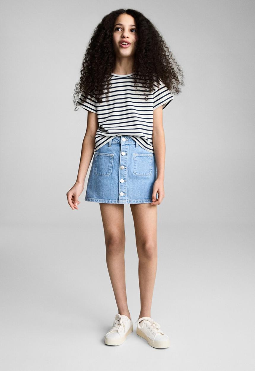 MANGO - T-shirt cutoutr - navy
