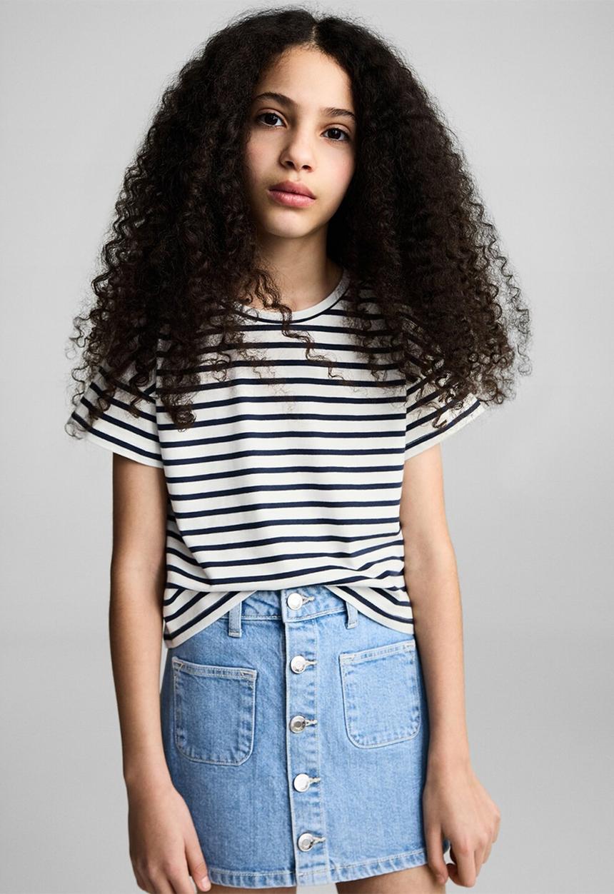 MANGO - T-shirt cutoutr - navy
