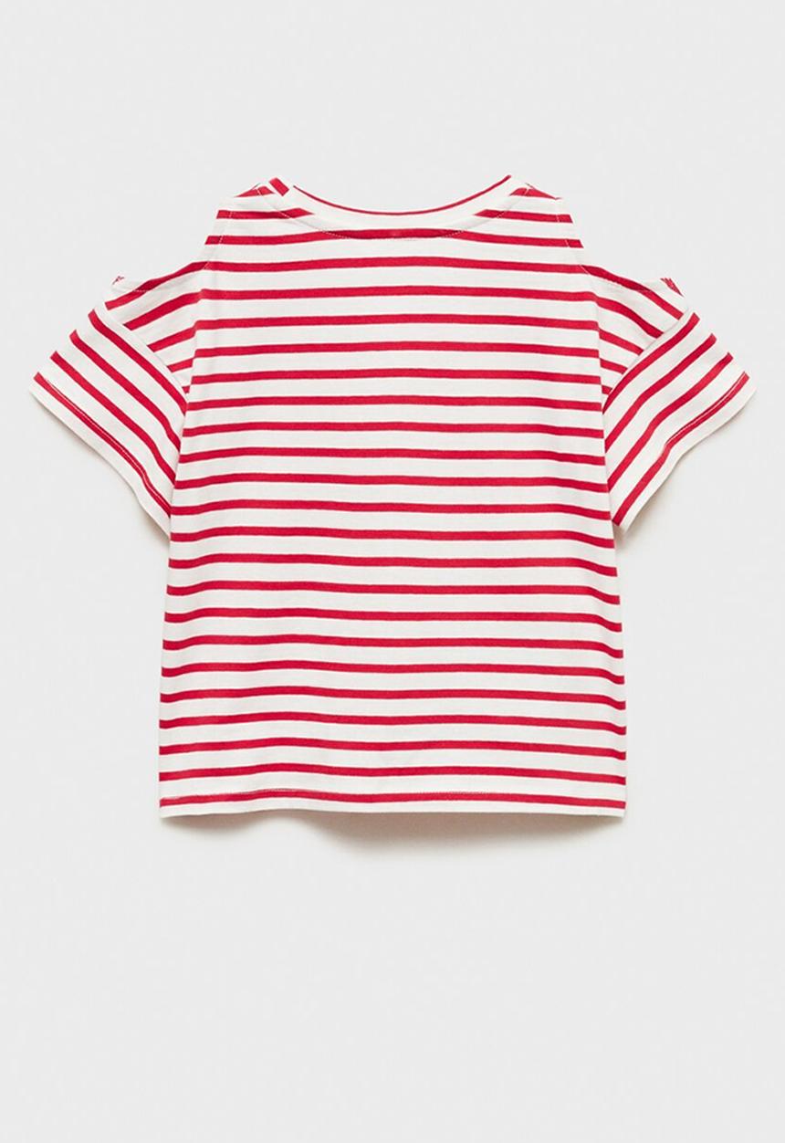 MANGO - T-shirt cutoutr - red