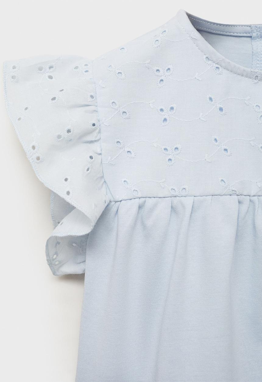 MANGO - T-shirt anita - light pastel blue