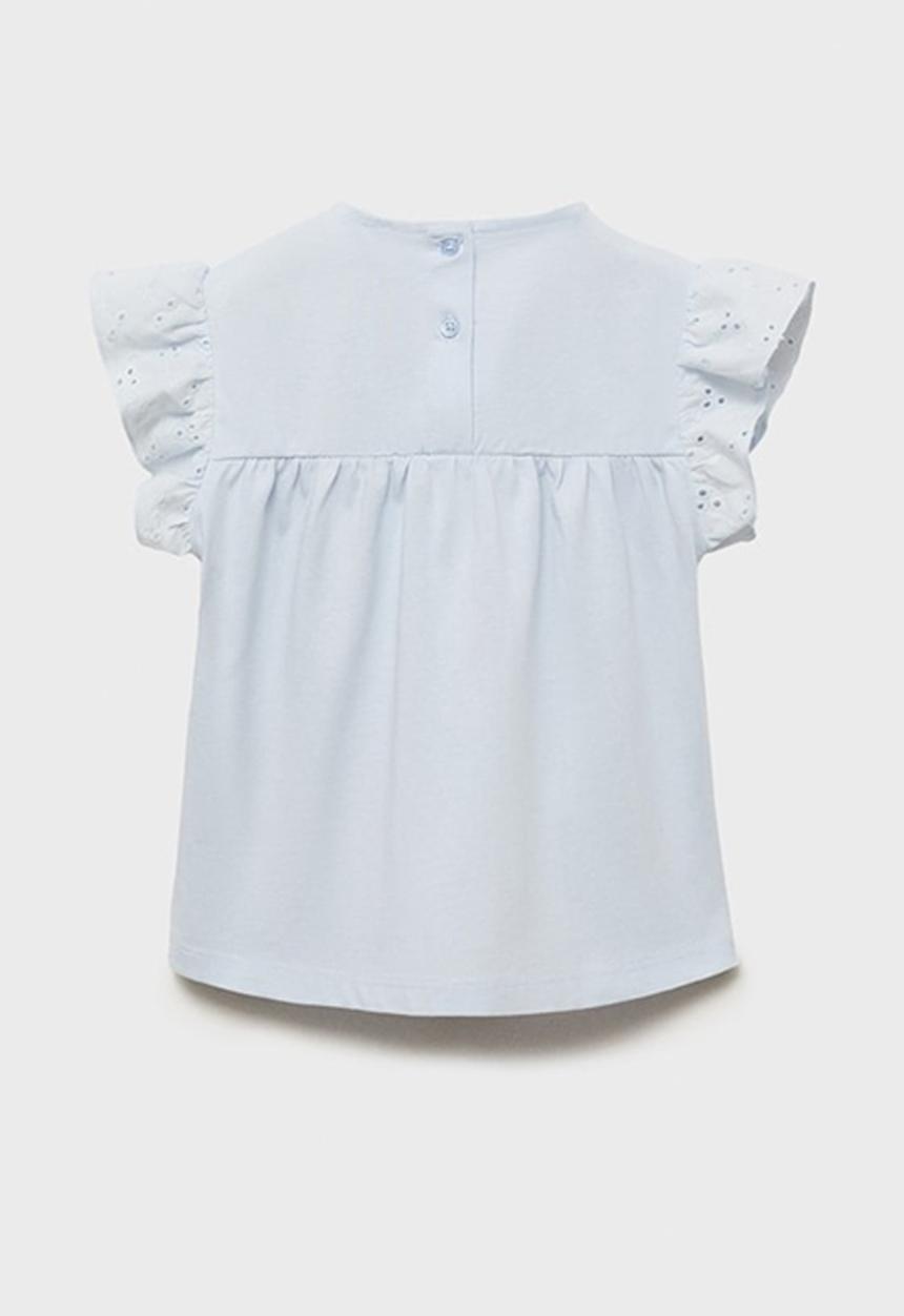 MANGO - T-shirt anita - light pastel blue