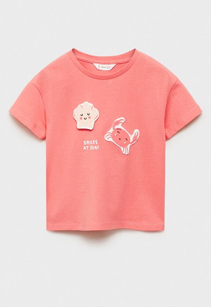 MANGO - T-shirt crab - bright red