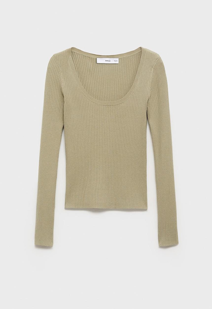 MANGO - Sweater Bamboleo - Beige/Khaki