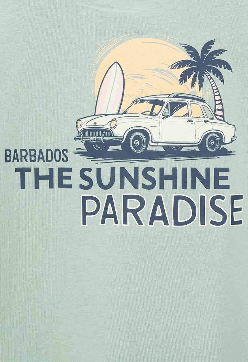 MANGO - T-shirt paradise - green