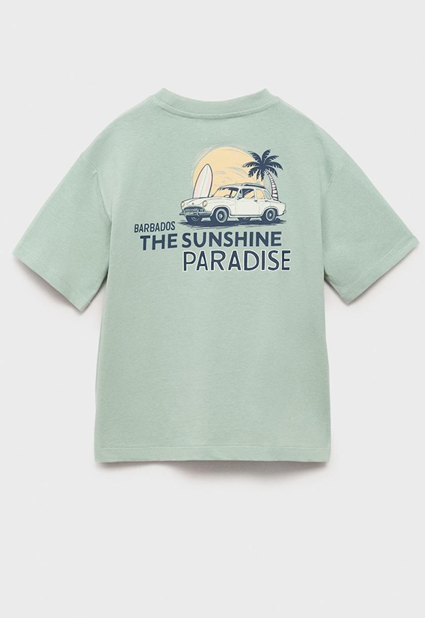 MANGO - T-shirt paradise - green