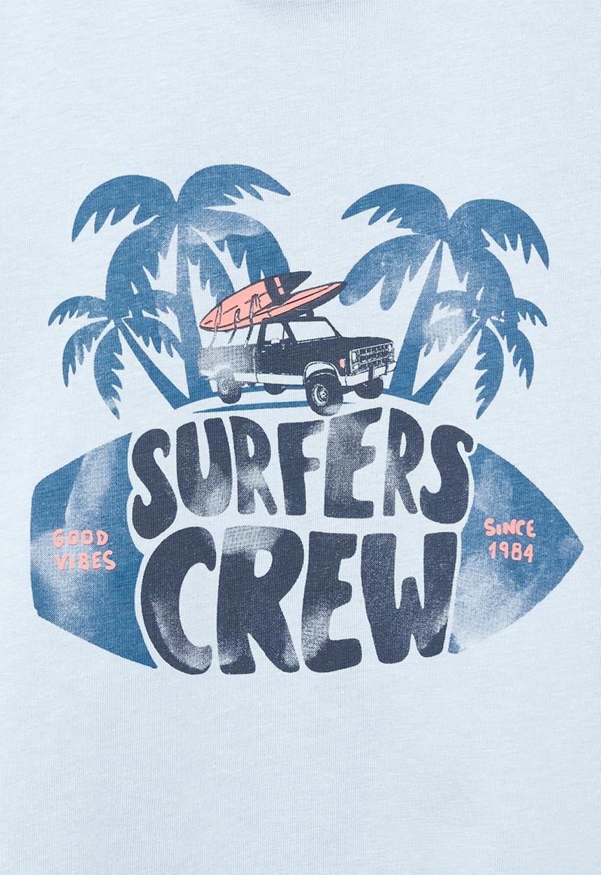 MANGO - T-shirt surfers - medium blue