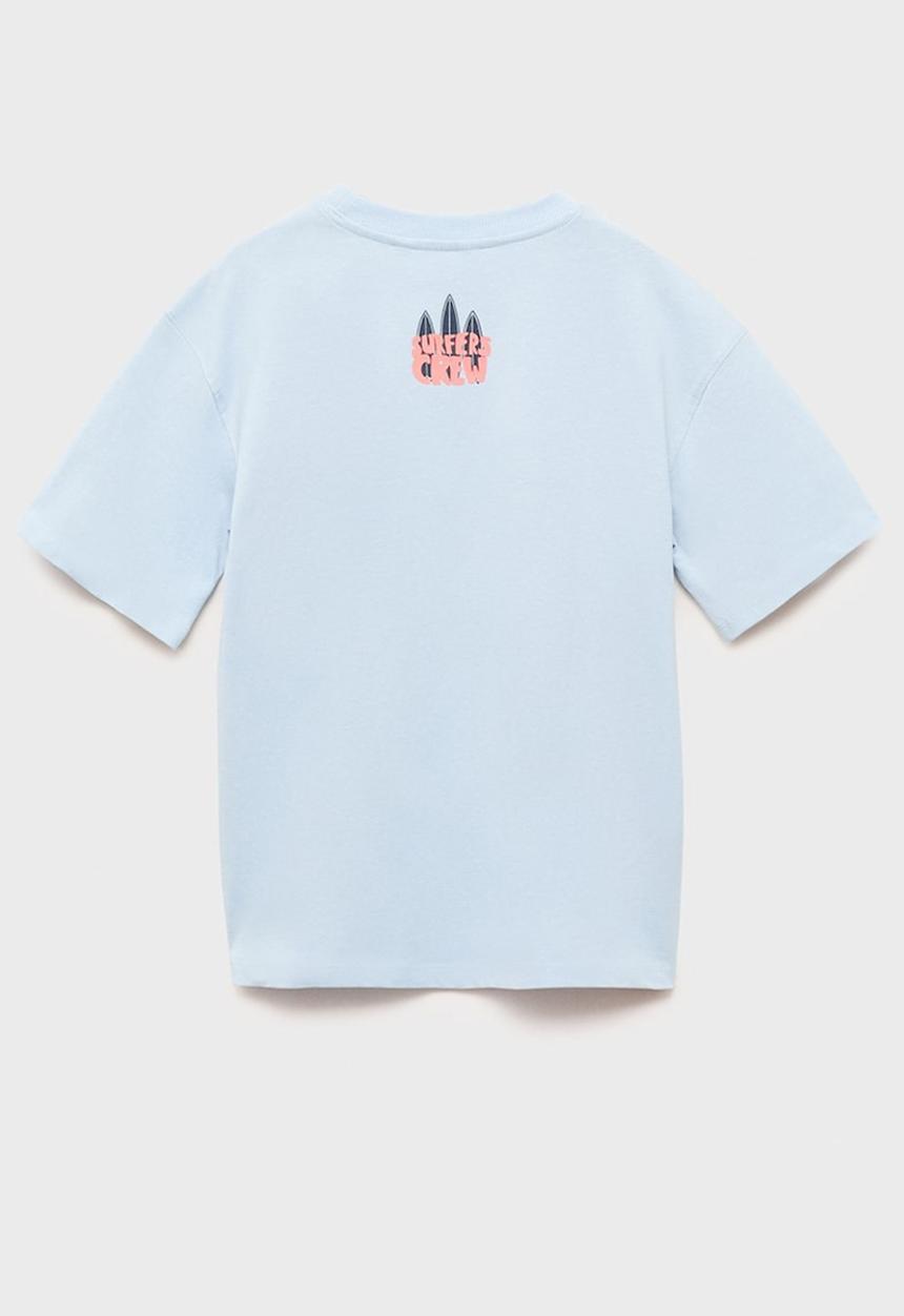 MANGO - T-shirt surfers - medium blue