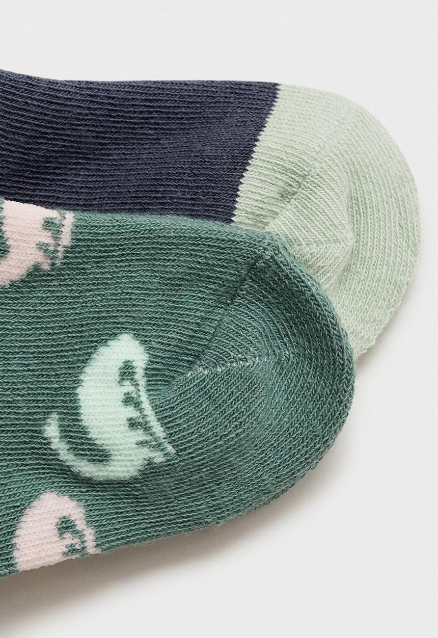 MANGO - Socks dinos - medium green