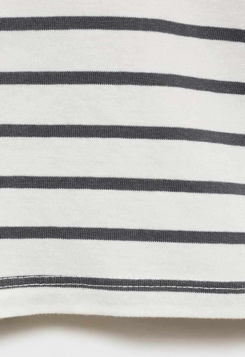 MANGO - T-shirt pawmar - charcoal & white