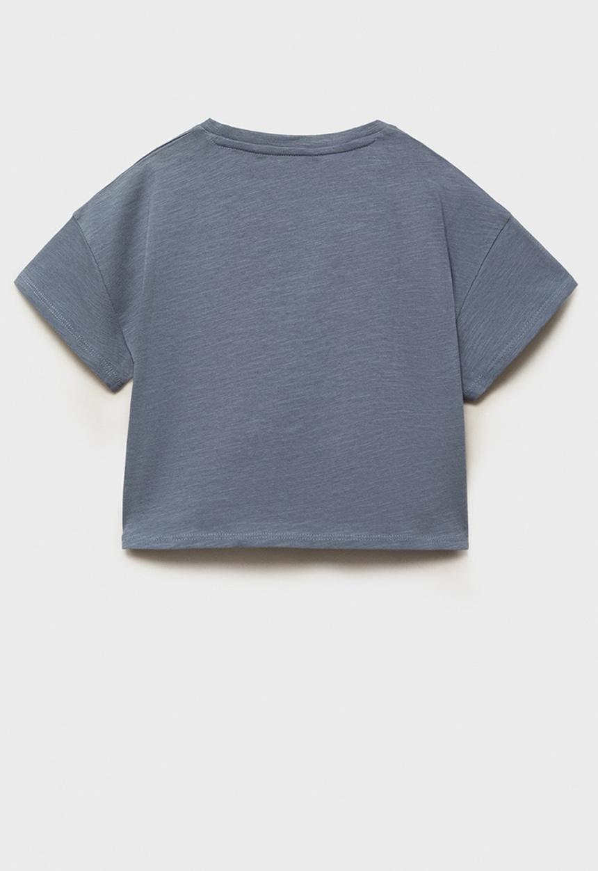 MANGO - T-shirt paris - medium blue