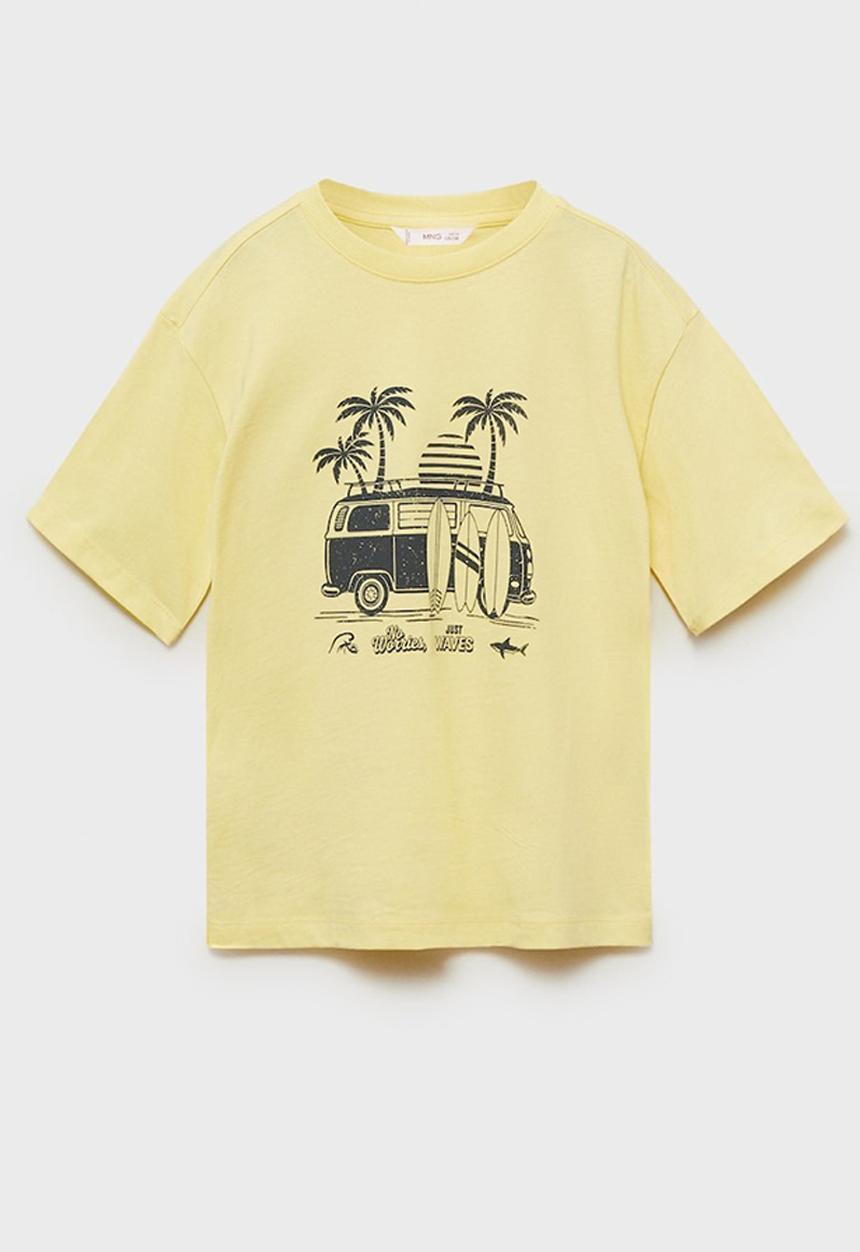 MANGO - T-shirt esen4 - yellow