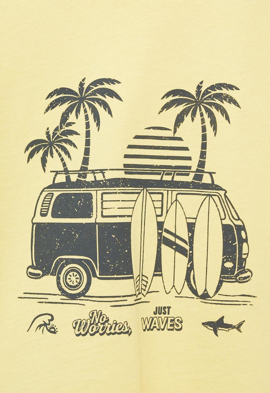 MANGO - T-shirt esen4 - yellow