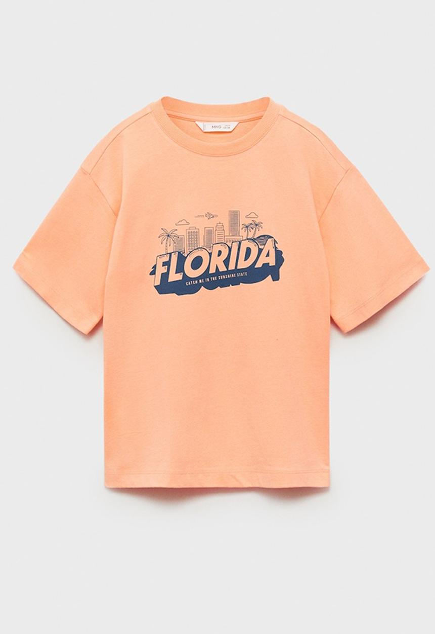 MANGO - T-shirt esen4 - orange