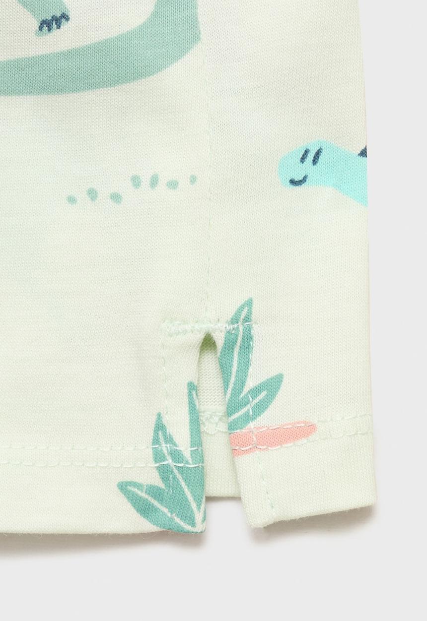 MANGO - T-shirt dinosaop - light pastel green