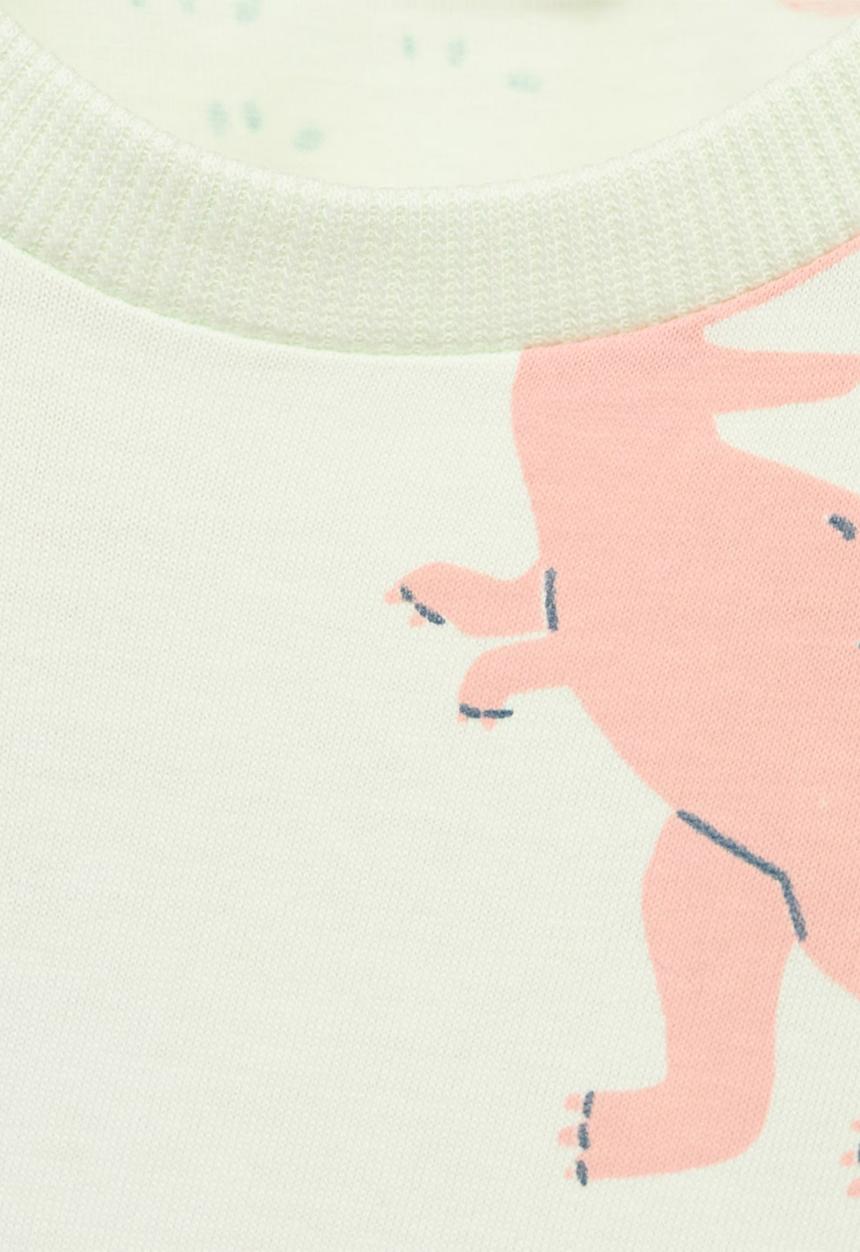 MANGO - T-shirt dinosaop - light pastel green
