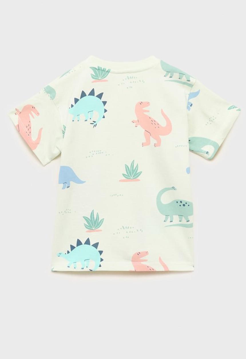 MANGO - T-shirt dinosaop - light pastel green