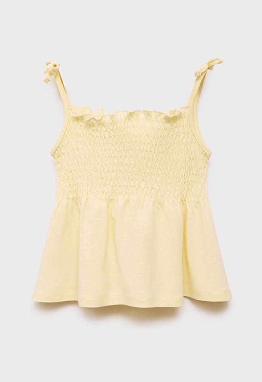 MANGO - T-shirt playa - light pastel yellow