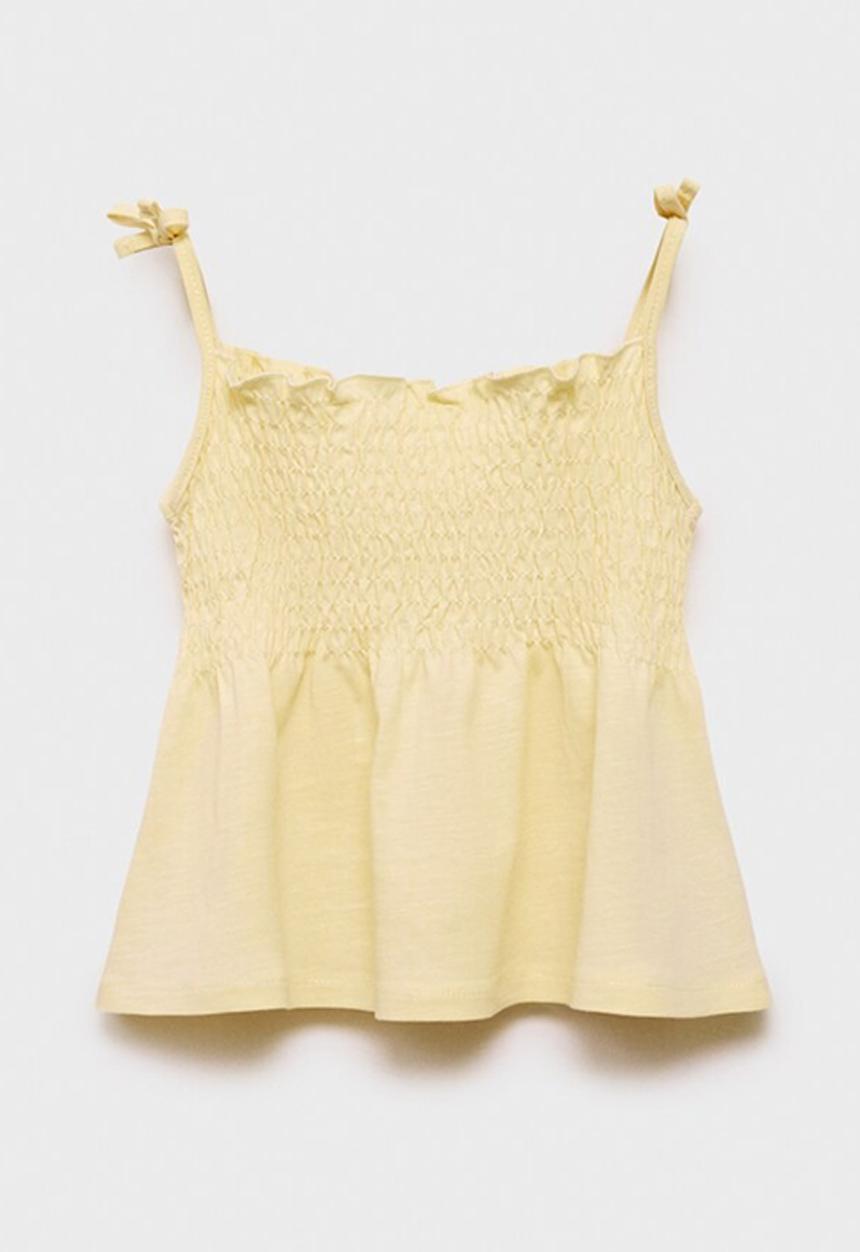MANGO - T-shirt playa - light pastel yellow
